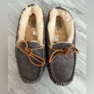 UGG Dakota Gray Lined Slippers. Never worn